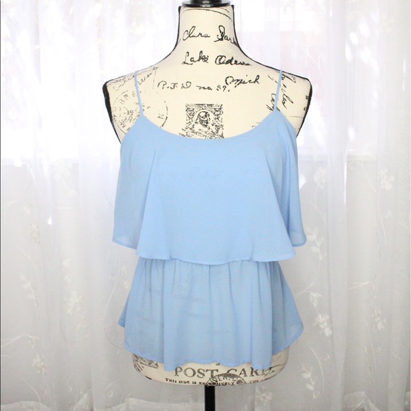 Forever 21 Tops - Forever 21 blue sheer tank